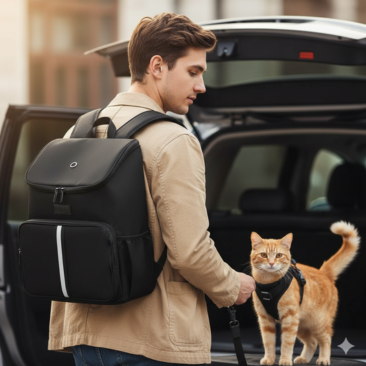 Bolsa - Mochila de Viaje para Gatos “Todo en Uno” 🐾| Kit de Emergencia GAT