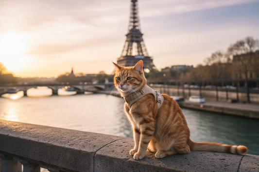 Cat on a bridge over the Seine in Paris — GAT Original