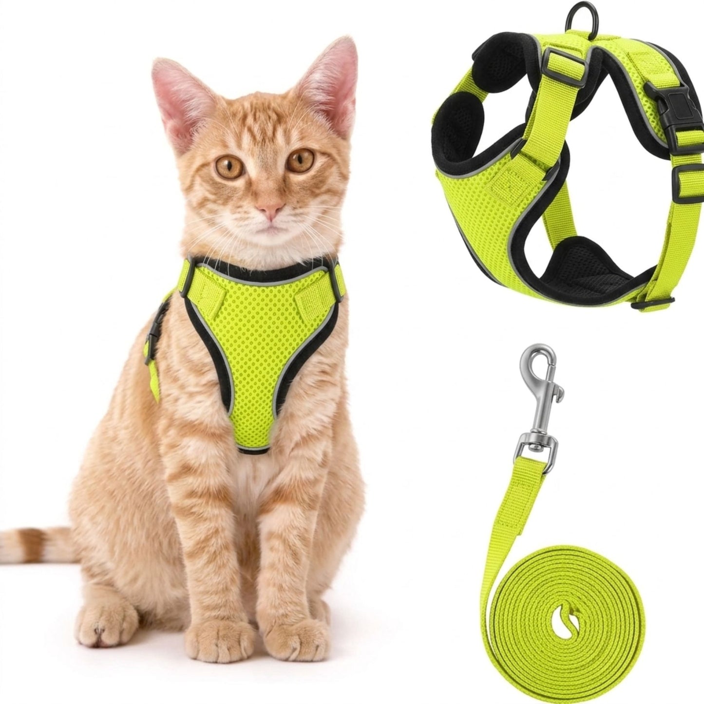 GAT soft vest cat harness and leash set – Sand color variant