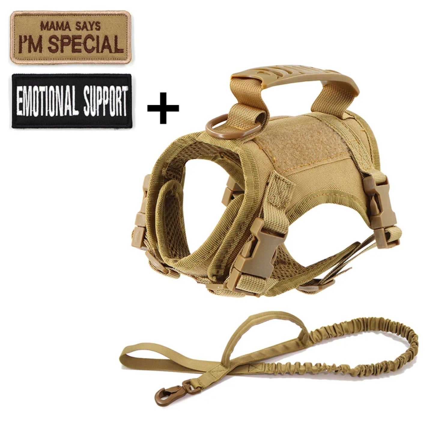 GAT Tactical Cat Harness in sand – adjustable escape-proof vest for cats