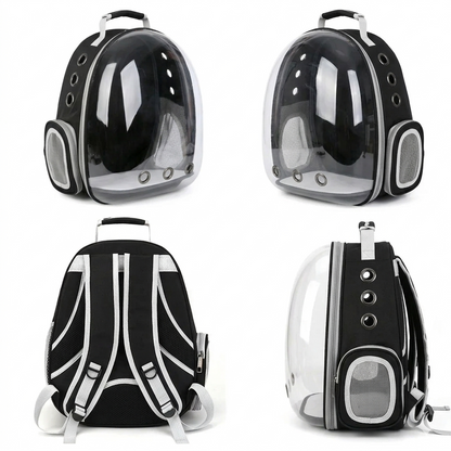 GAT Urban Carrier Calm Mesh cat backpack shown from front, side, back and lateral views