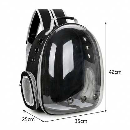 Detail view of GAT Urban Carrier ventilation holes, mesh panels, zipper and adjustable straps