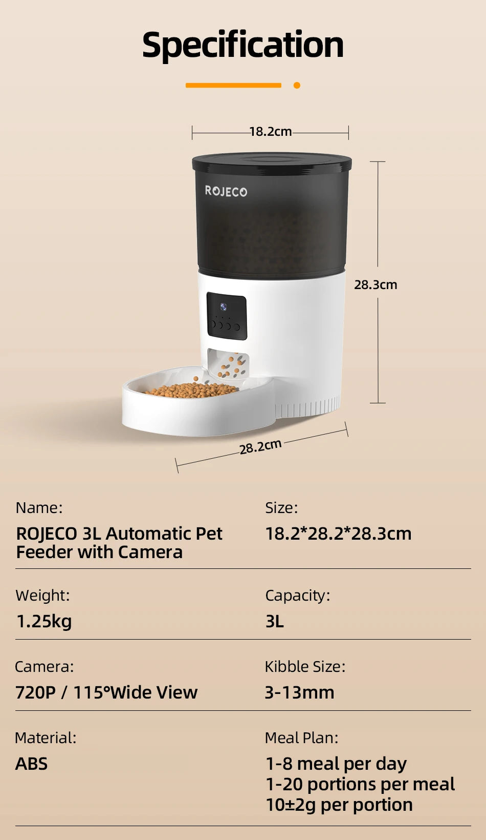 Comedero automático para gatos con cámara HD y app | Smart Cat Feeder with WiFi – GAT SmartFeeder