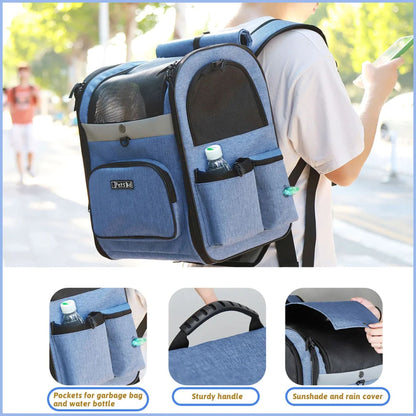 GAT Trek Carrier cat backpack — storage pockets and travel features
