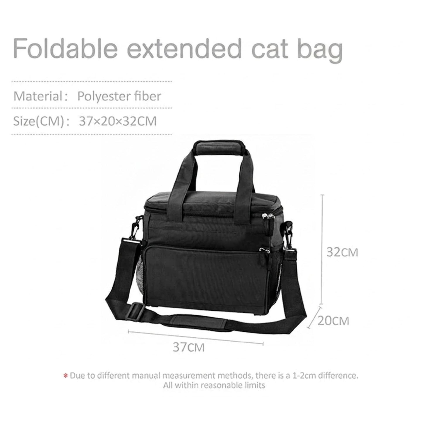 GAT Travel Kit dimensions — 37 x 20 x 32 cm cat travel organizer size guide