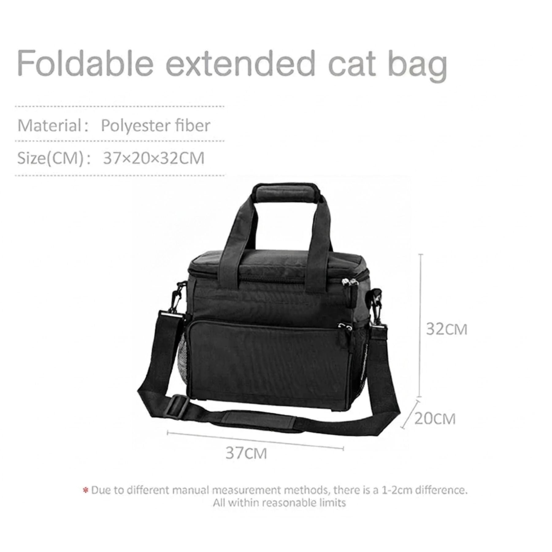 GAT Travel Kit dimensions — 37 x 20 x 32 cm cat travel organizer size guide