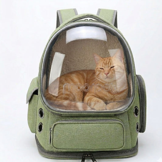GAT Cat Voyager Pack — Transparent Astronaut Backpack for Cats